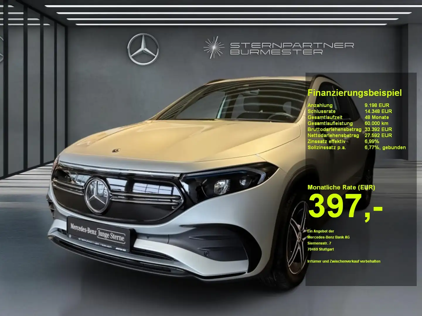 Mercedes-Benz EQA 300 4M AMG+Night+Navi+MBUX+Ambiente+CarPlay+ Argent - 1