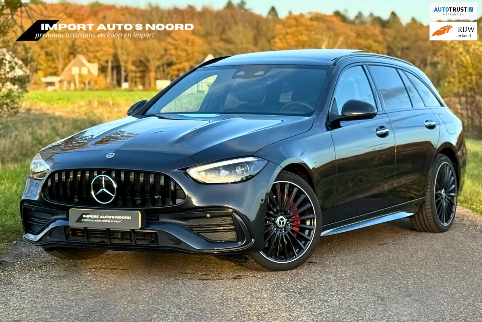 Mercedes-Benz C 300 Estate e AMG Line Pano Memory Sfeerverlichting ACC Grijs - 1