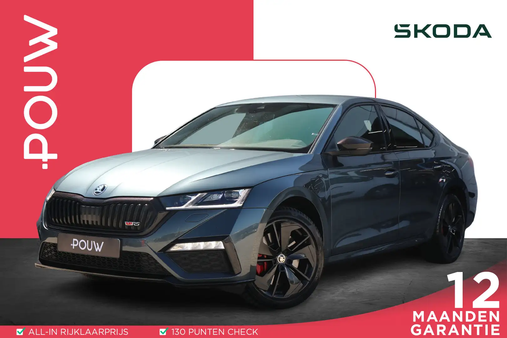 Skoda Octavia 1.4 TSI 245pk DSG iV PHEV RS | SoH 93% | Navigatie Grijs - 1