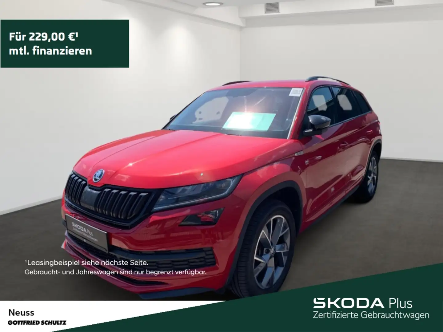 Skoda Kodiaq SPORTLINE TDI DSG 4X4 AHK NAVI LED EINPARKHILFE Rood - 1