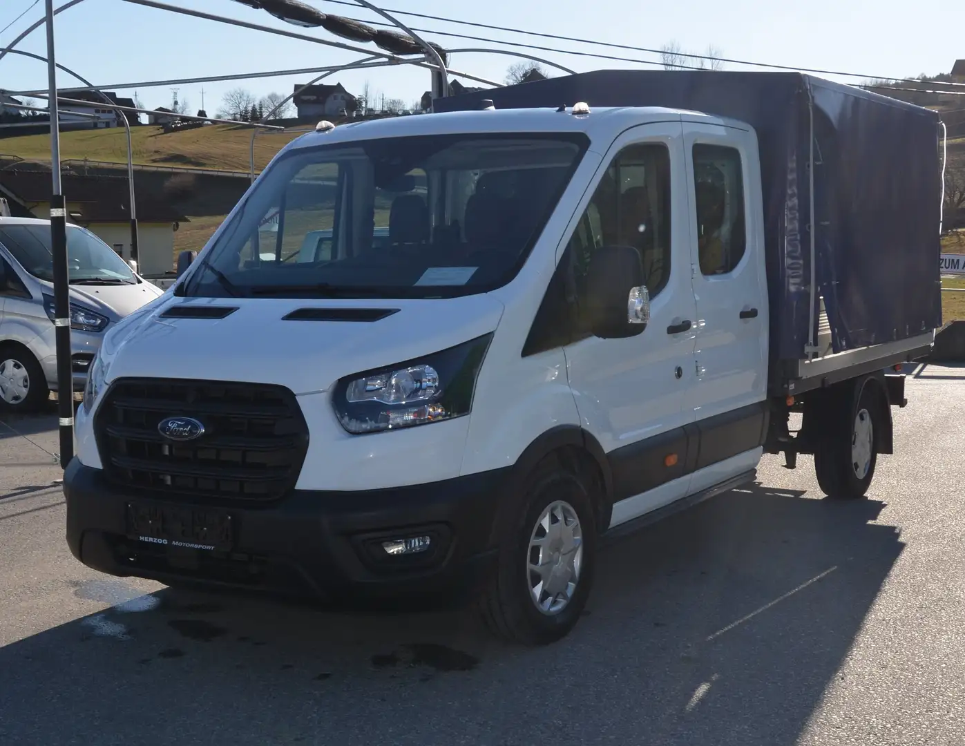 Ford Transit Transit Pritsche DK L3 7-Sitze KRAN Plane TOP Weiß - 2