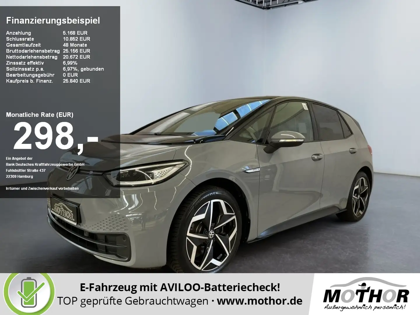 Volkswagen ID.3 .3 Pro S Tour 77 kWh Massage Navigation ACC Grau - 1