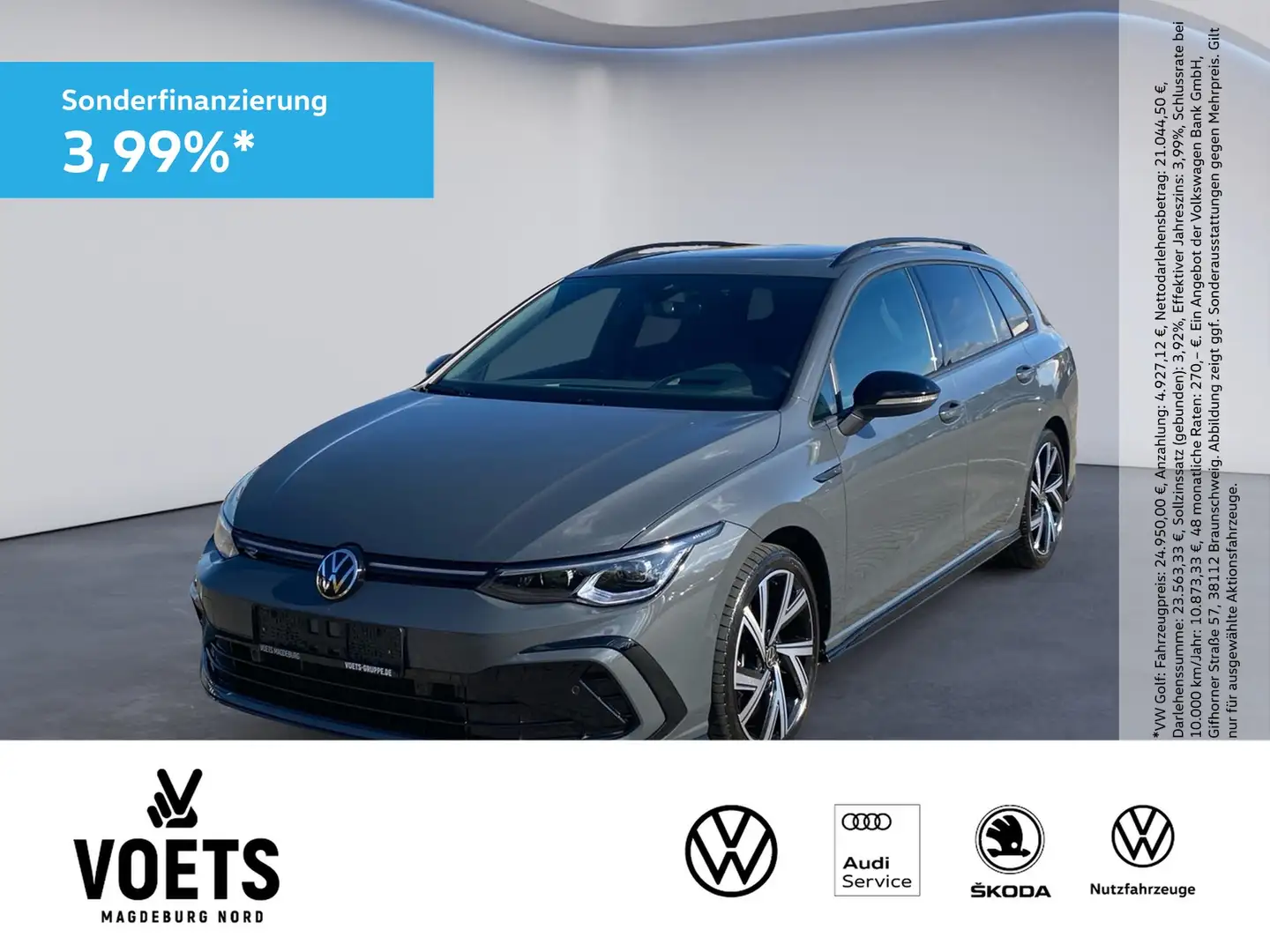 Volkswagen Golf Variant 2.0TSI DSG R-Line Gris - 1