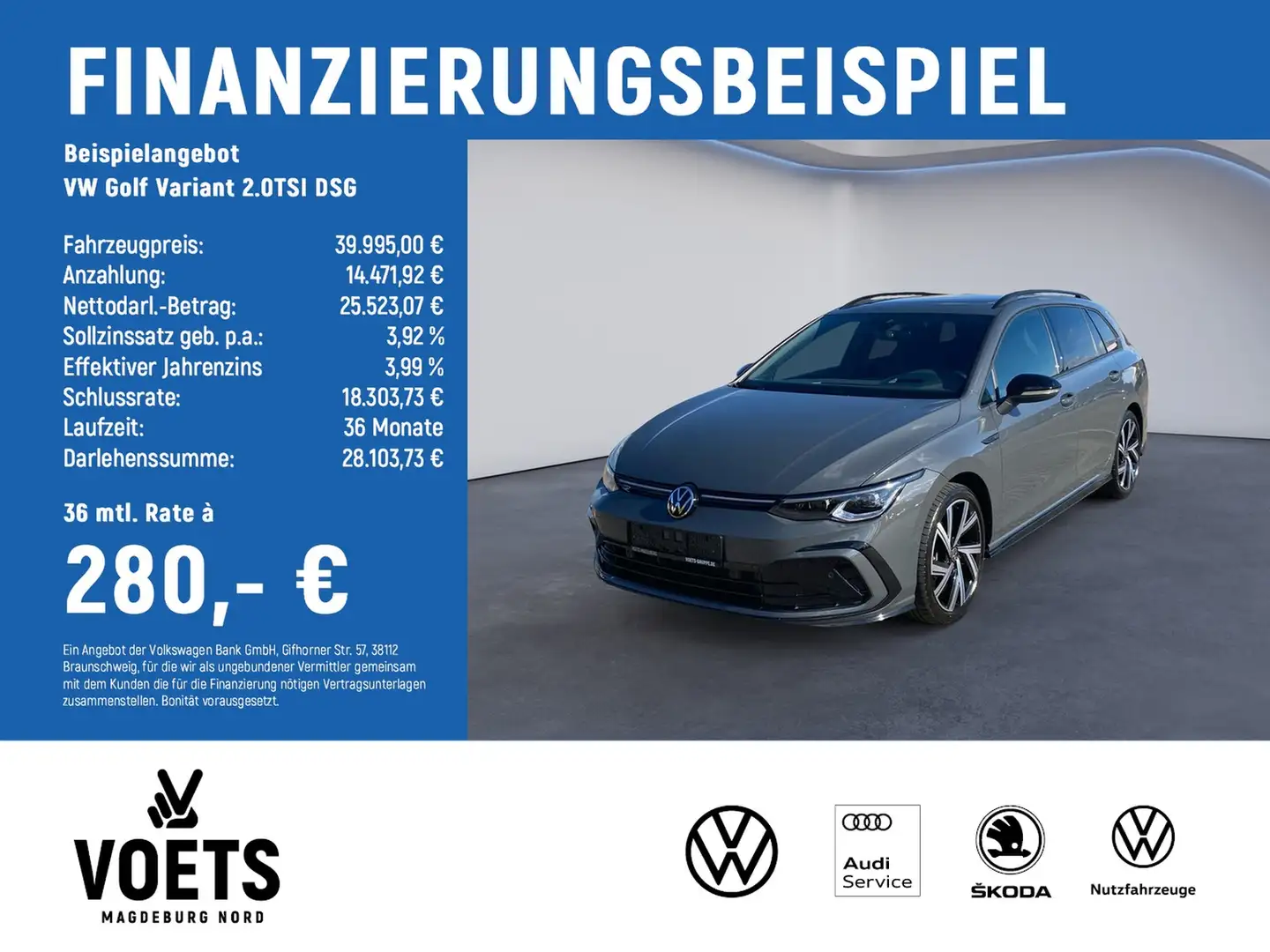Volkswagen Golf Variant 2.0TSI DSG R-Line Gris - 2