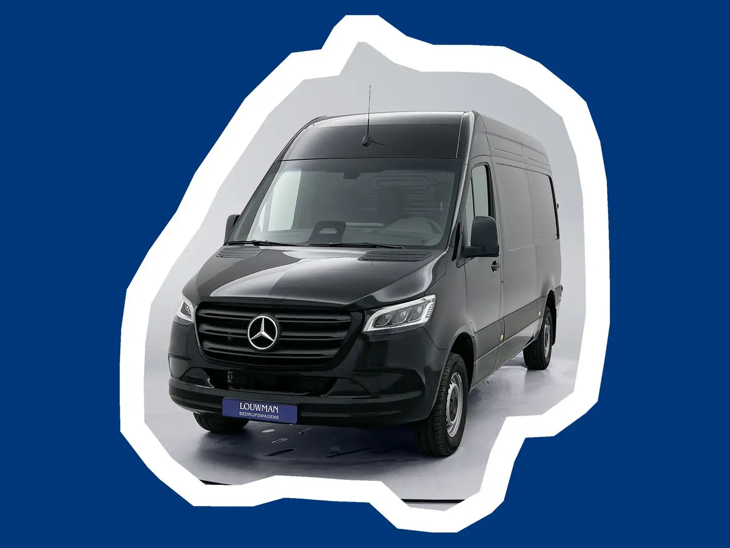 Mercedes-Benz Sprinter 317 1.9 CDI L2H2 PRO LED BPM-vrij Navigatie Achter Zwart - 1