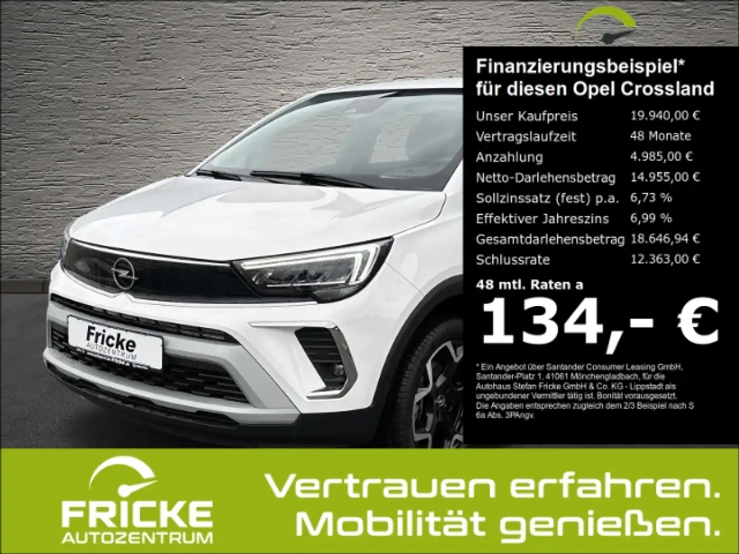 Opel Crossland Elegance+Sitz&Lenkradheiz.+Rückfahrkam Weiß - 1