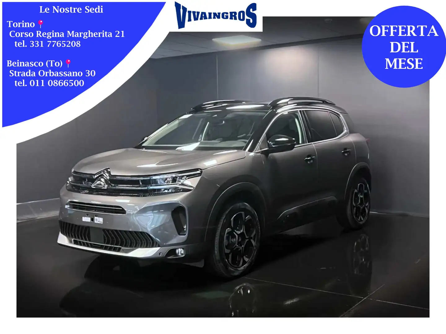 Citroen C5 Aircross 1.5 BlueHDi 130CV EAT8 Max / IN PRONTA CONSEGNA Gris - 1