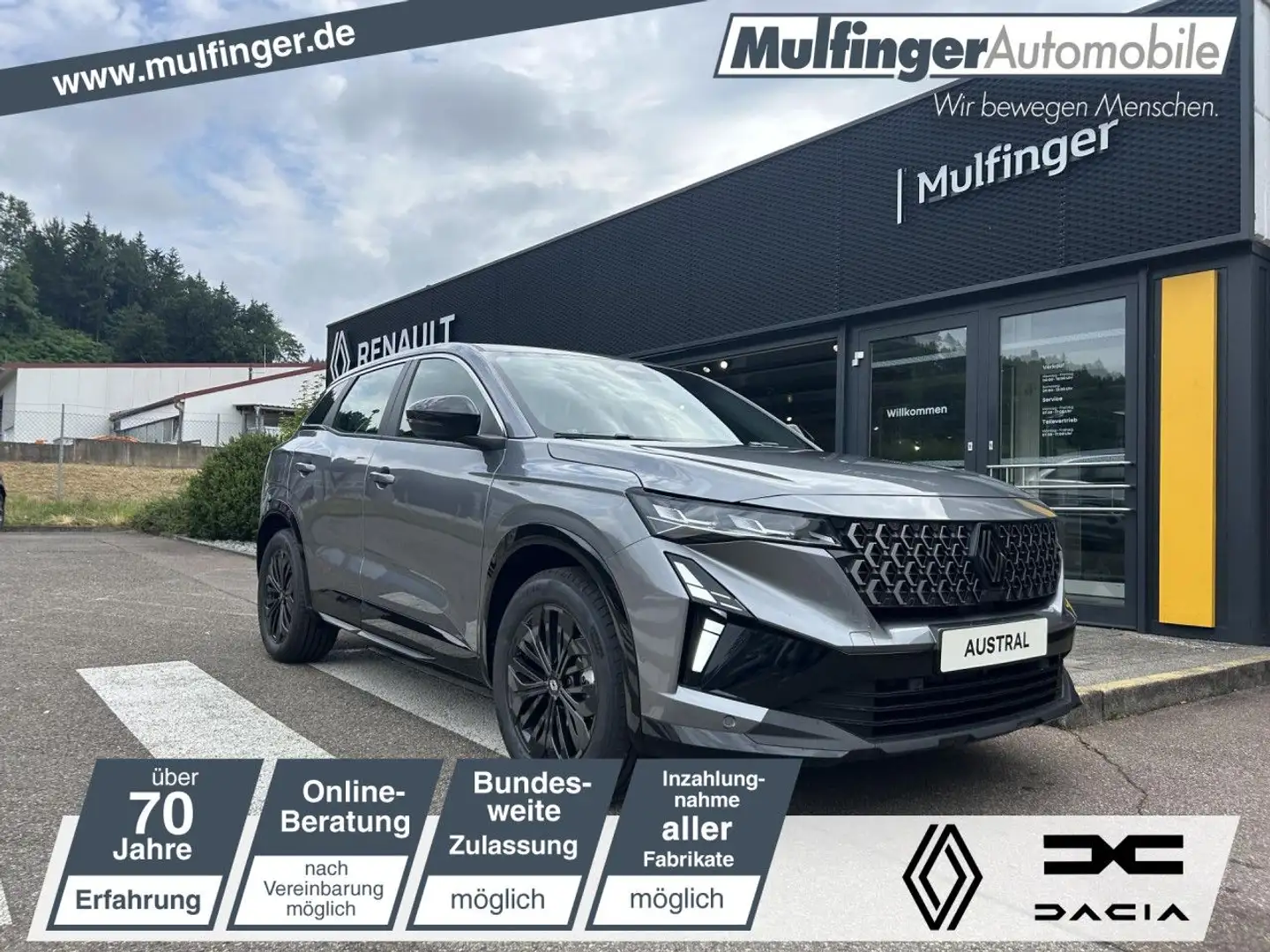 Renault Austral Evolution Mild Hybrid 160 Automatik GOOGLE Grau - 1