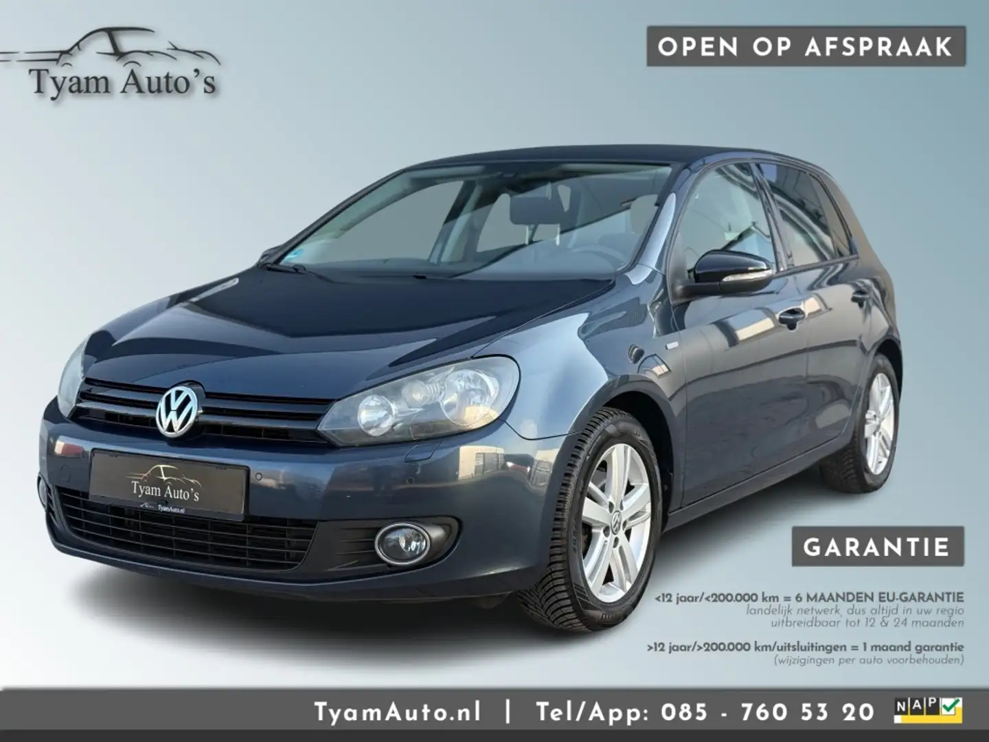 Volkswagen Golf 1.4 MATCH 5-DEURS *APK 04-2026* AIRCO NAVIGATIE BT Blau - 1