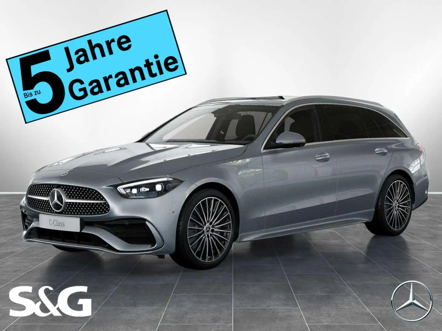 Mercedes-Benz C 200 T AMG MBUX+360°+DIG-LED+Pano+AHK+Distronic Silber - 1