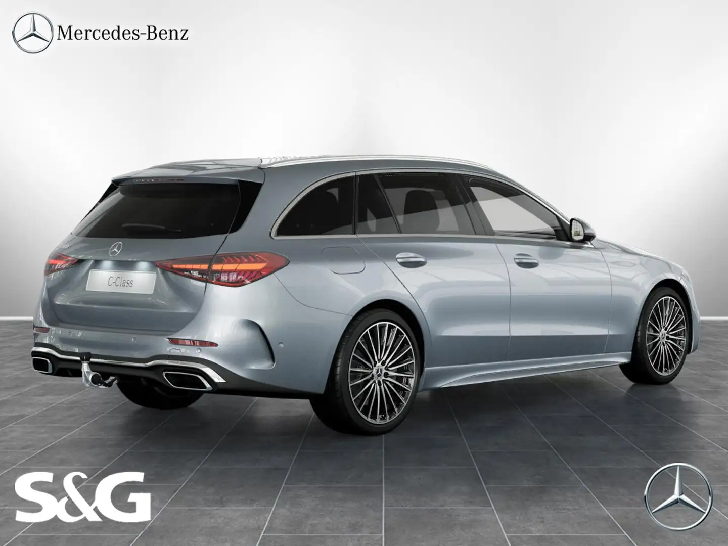 Mercedes-Benz C 200 T AMG MBUX+360°+DIG-LED+Pano+AHK+Distronic Silber - 2