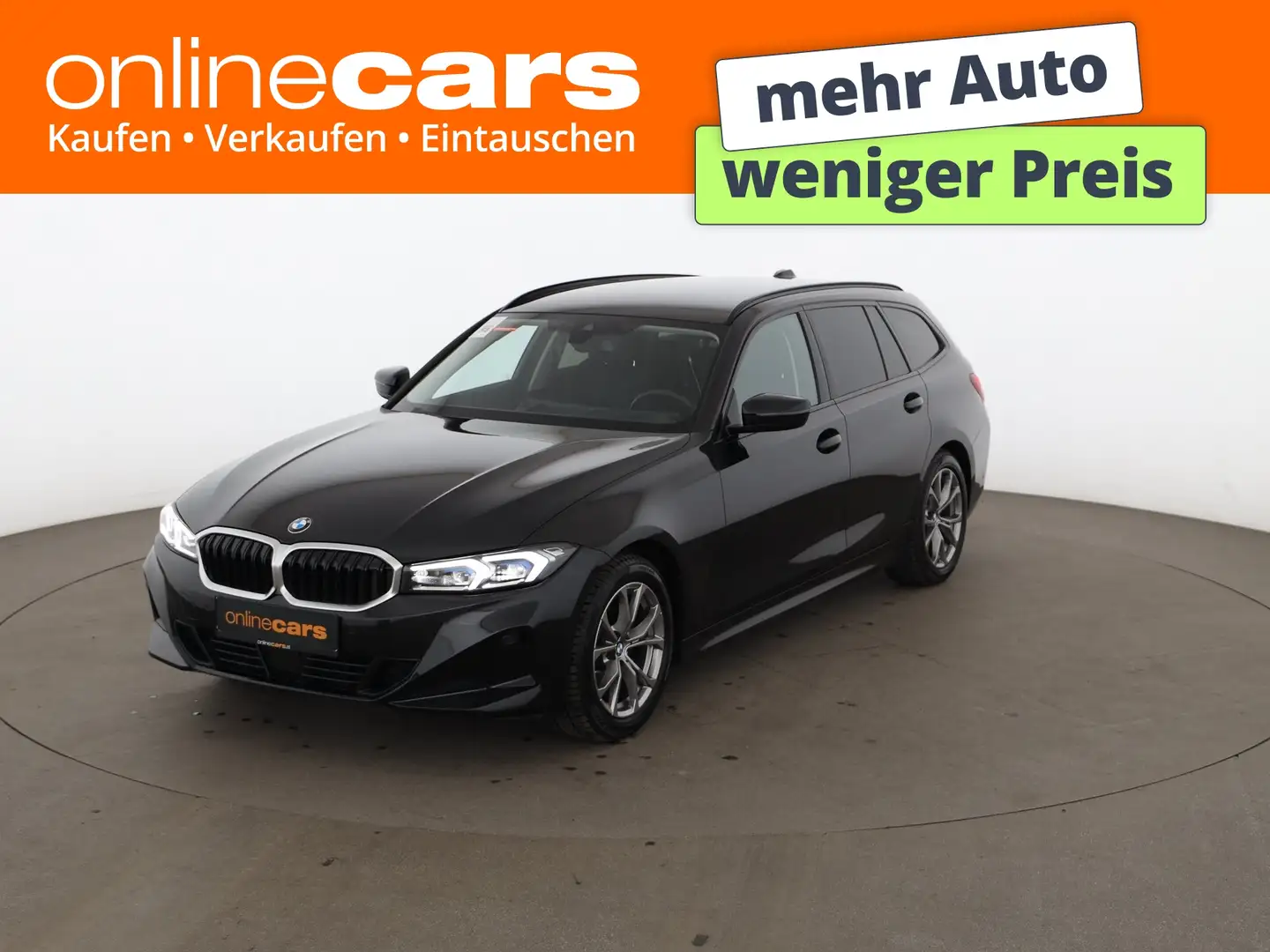 BMW 318 d Touring Aut LED STANDHZ RADAR LEDER NAVI Schwarz - 1