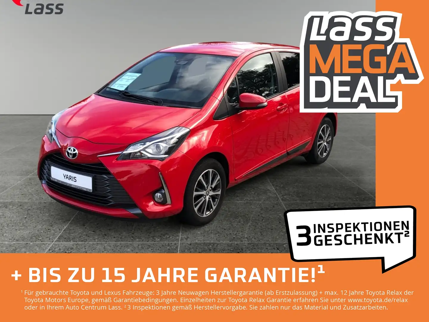 Toyota Yaris 1.5 Y20 Club +Klima+Kamera+Sitzheizung Rot - 1