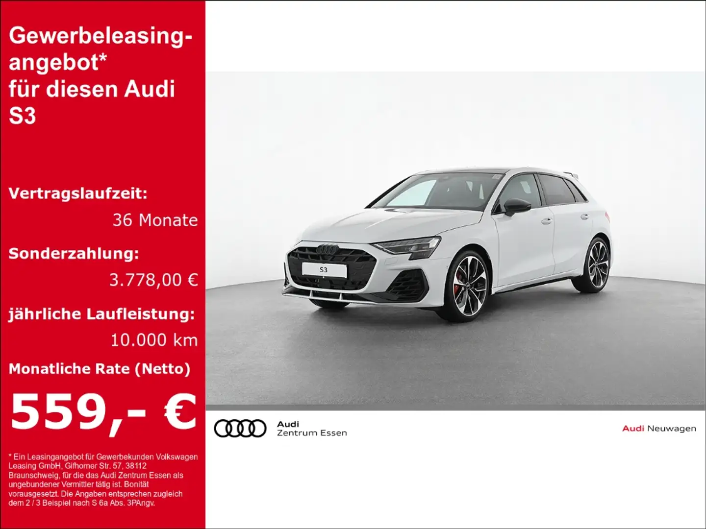 Audi S3 SPORTBACK S LINE MATRIX LED NAVI PANO SONOS Wit - 1