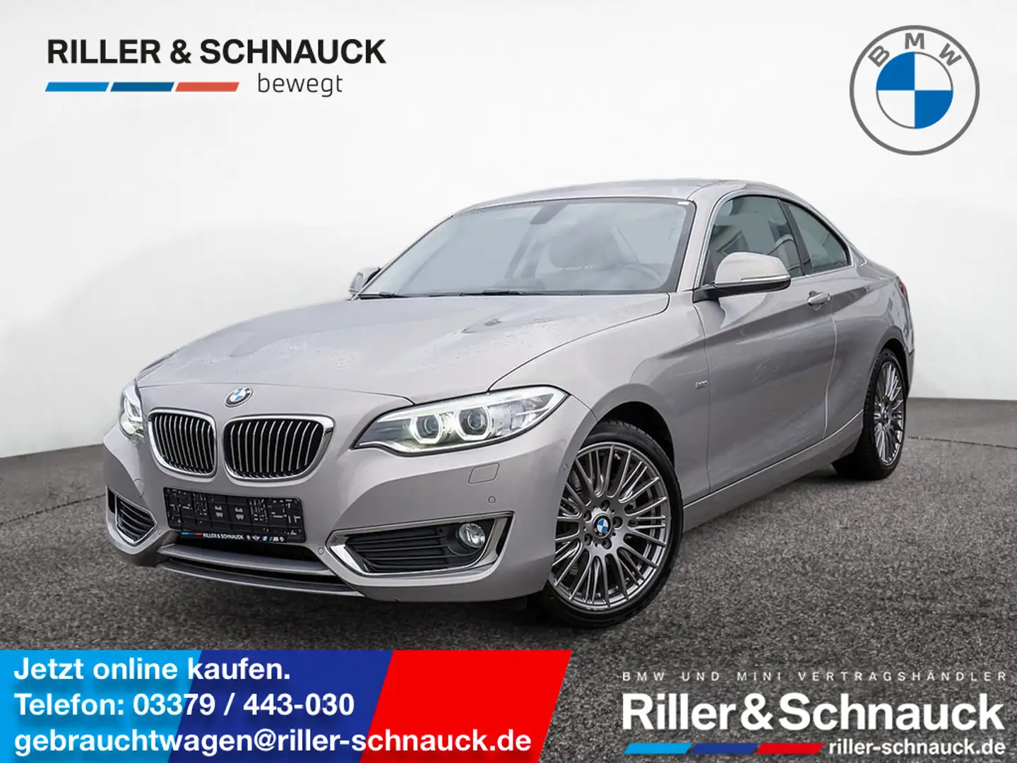 BMW 230 i Coupe Luxury Line MEMORY LEDER NAVI LED Silber - 1