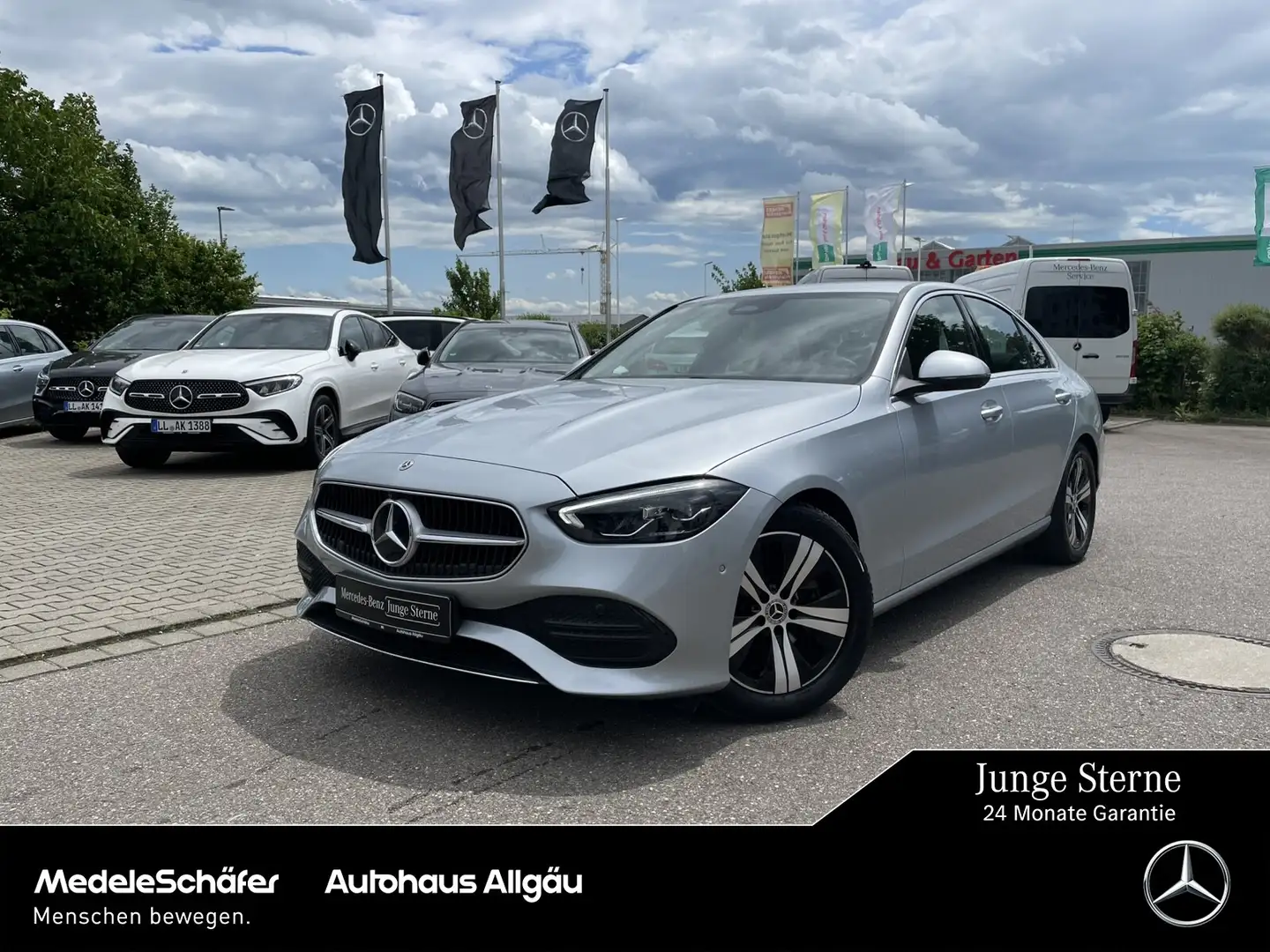 Mercedes-Benz C 180 C 180 Avantgarde LED 360°Kam Ambiente SpiegelP Argent - 1