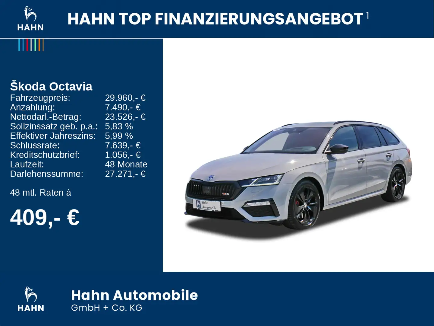 Skoda Octavia Combi RS 2.0TSI DSG Head-up ACC Cam Navi Grau - 2