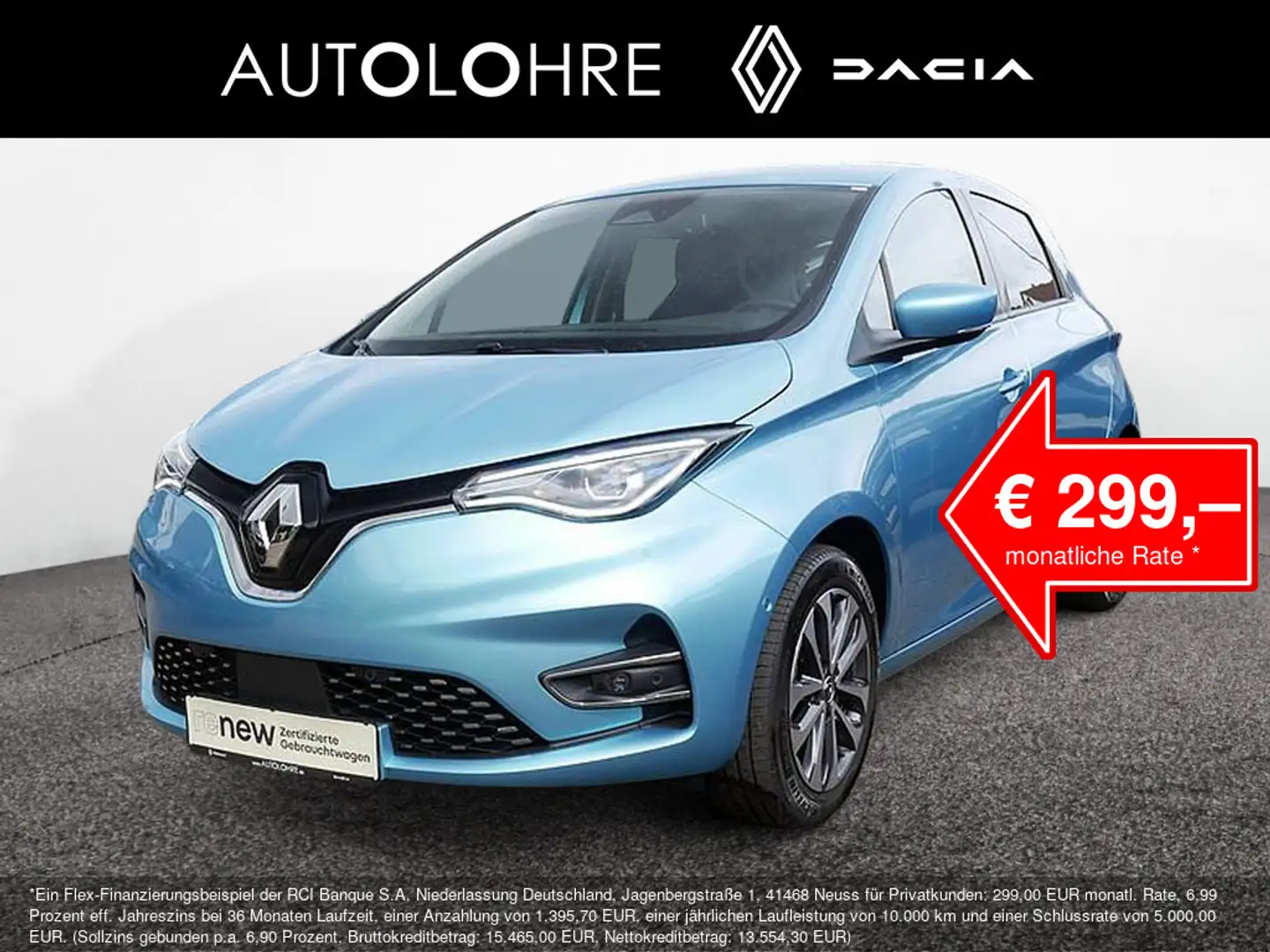 Renault ZOE Intens R135 Z.E.50 PDC KAMERA NAVI LED Blauw - 1