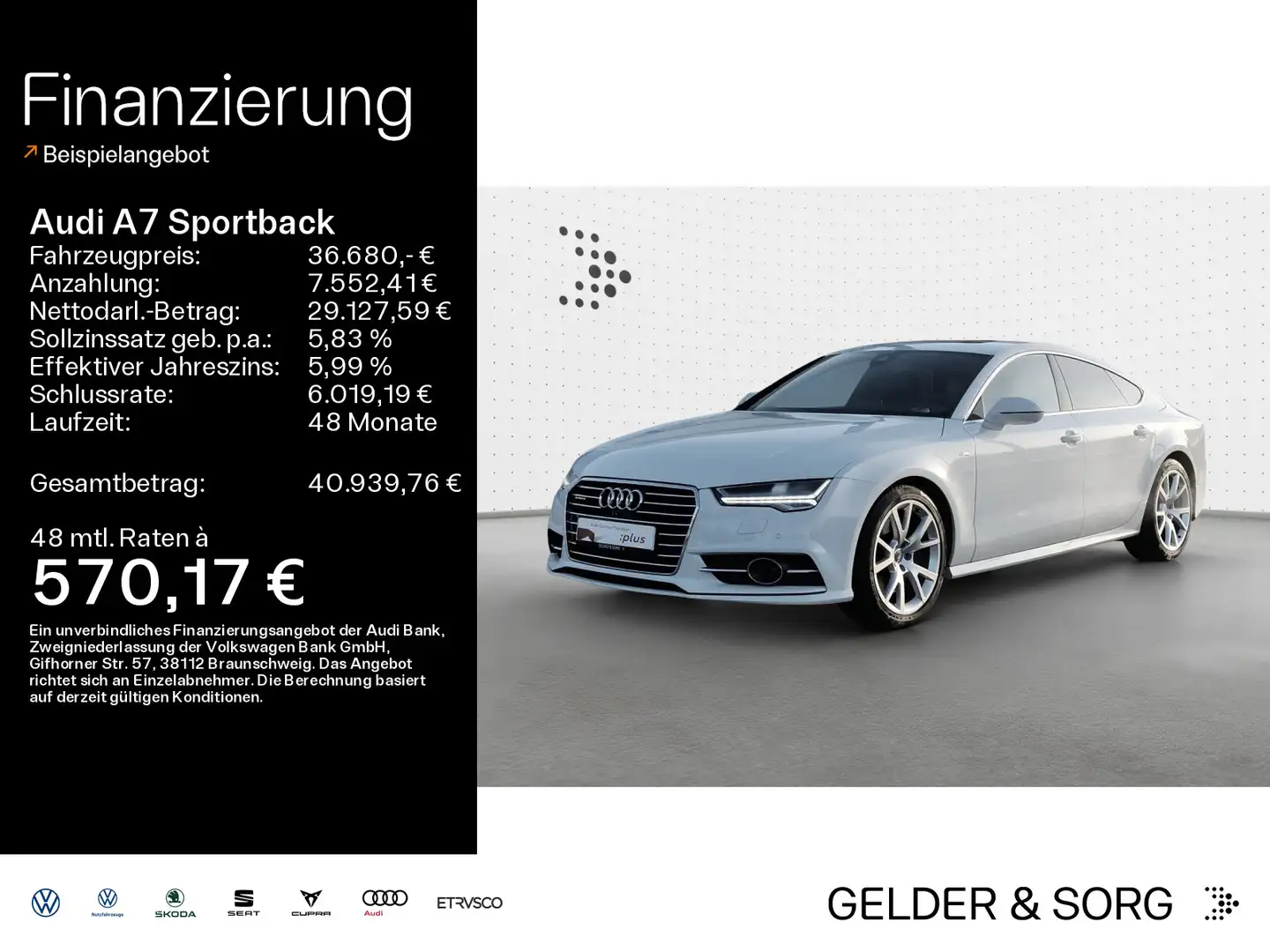 Audi A7 3.0 TDI competition Bose*Matrix*Ser Weiß - 1