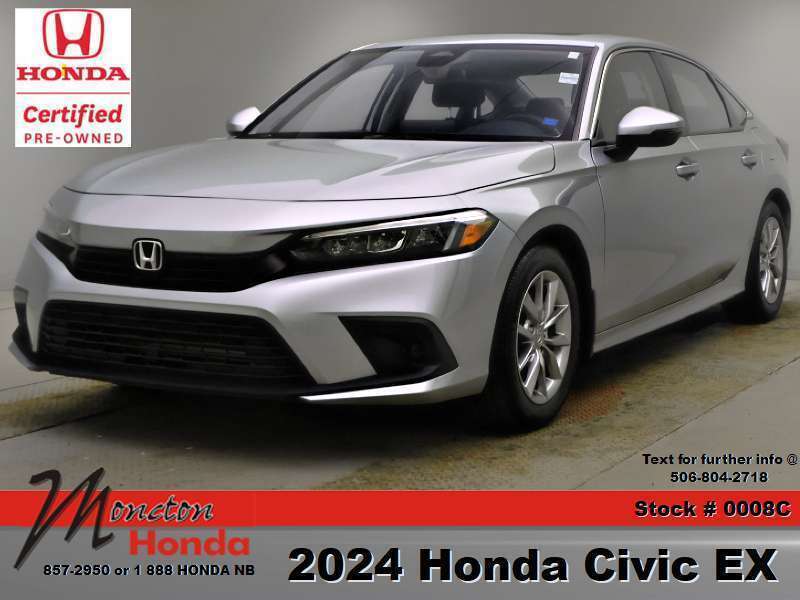 Silver 2024 Honda Civic Sedan Front-Wheel Drive Automatic