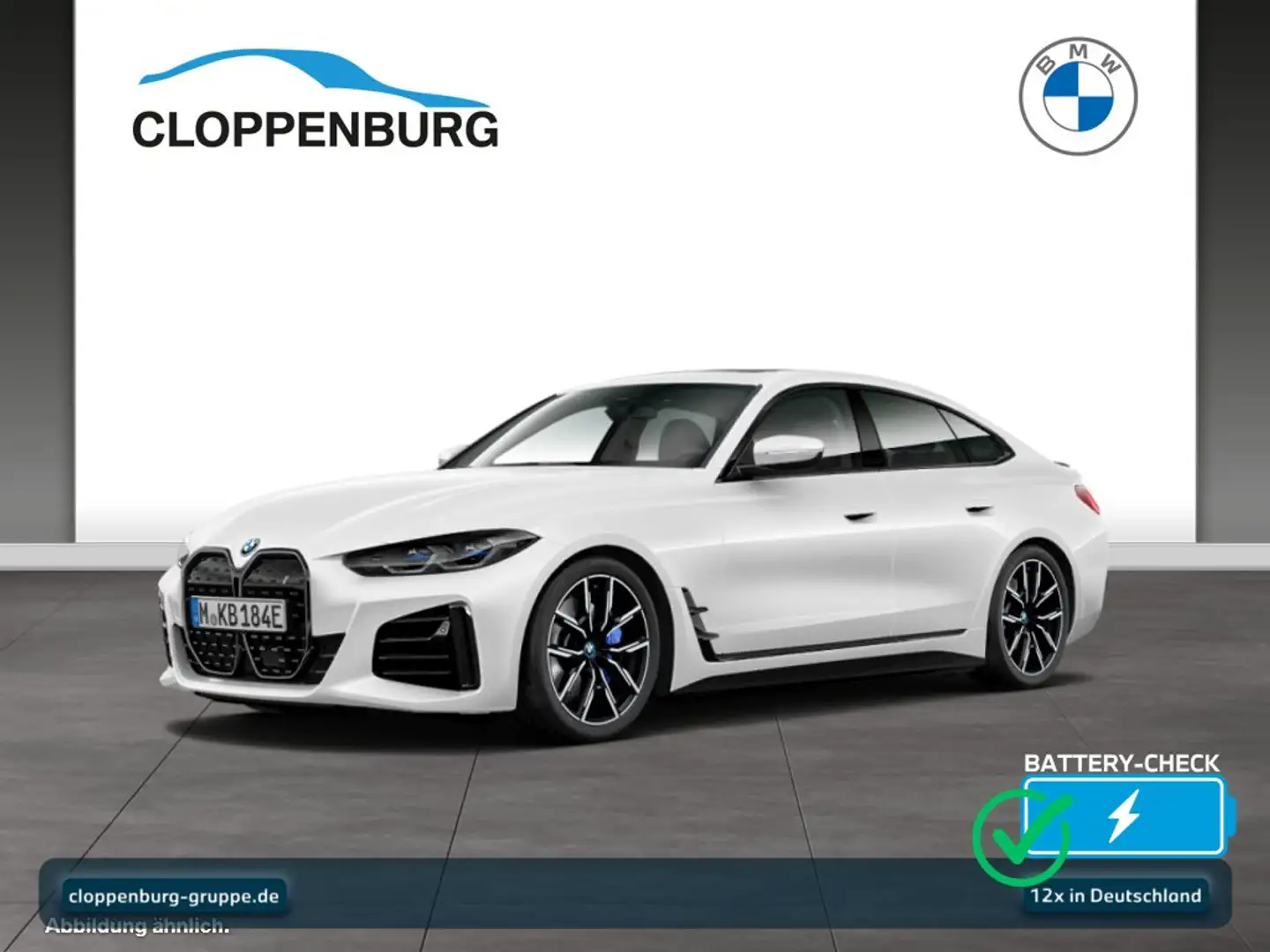 BMW i4 eDrive40 Gran Coupé AHK+Navi+Laser+ACC+SHZ+BT Weiß - 1