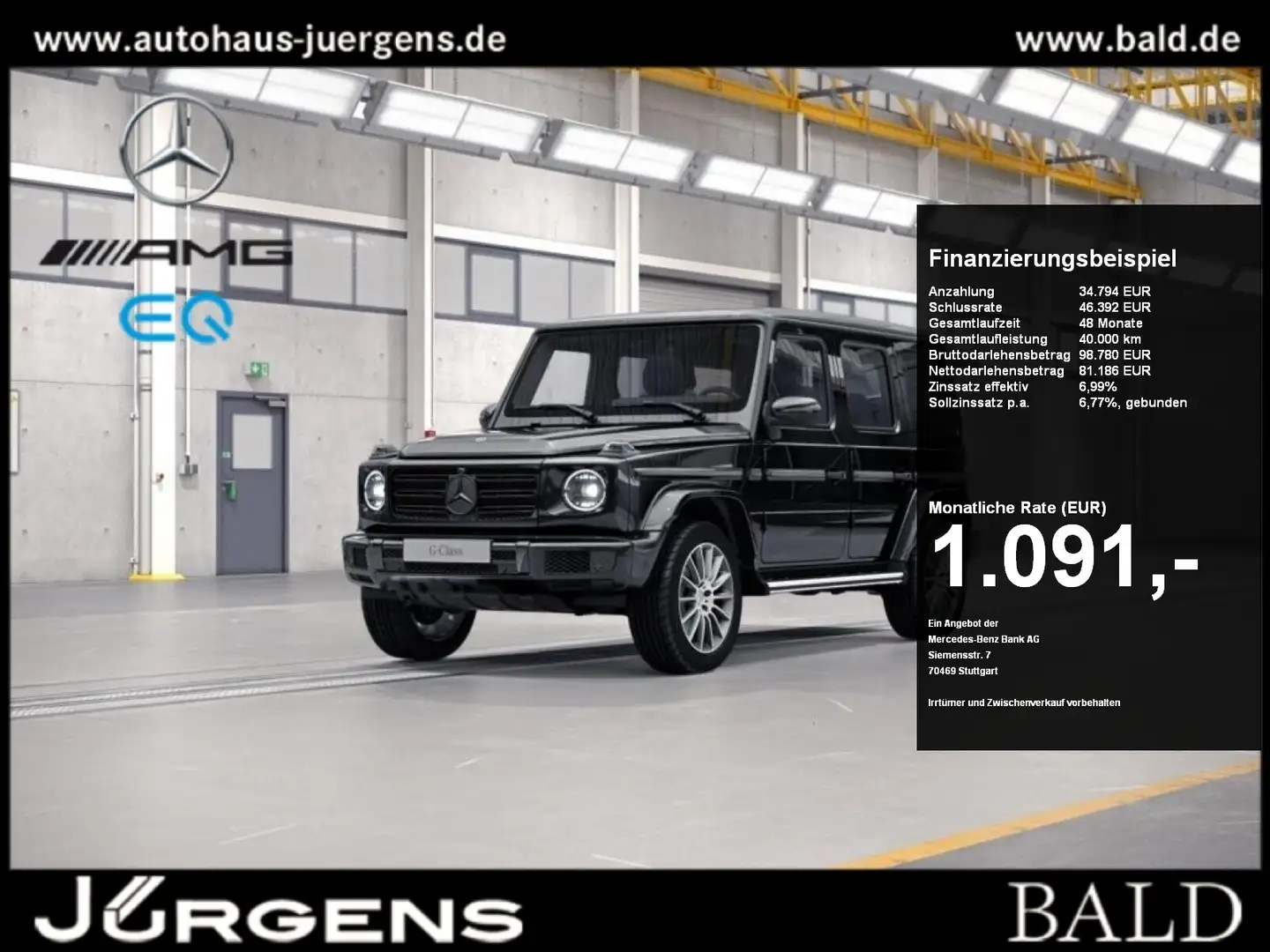 Mercedes-Benz G 350 d +AMG+Comand+Wide+SHD+Burm+Night+AHK+360 Negro - 1