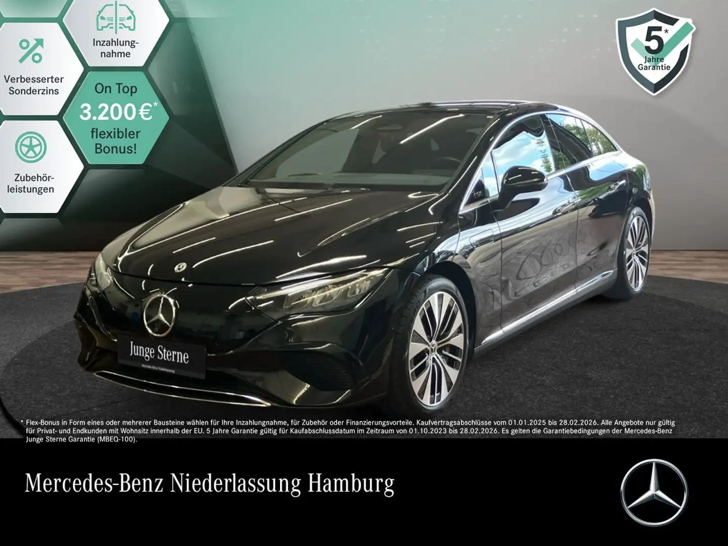 Mercedes-Benz EQE 350 WideScreen Pano Burmester Distr. LED PTS Schwarz - 1