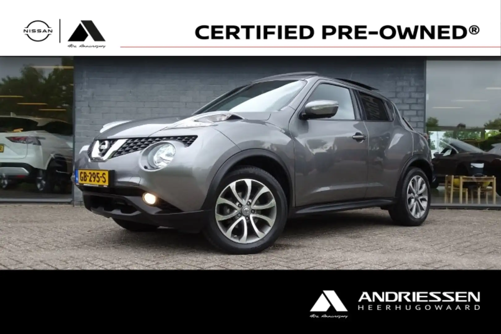 Nissan Juke 1.2 DIG-T Tekna [Leer + Panodak + Navi] Grijs - 1