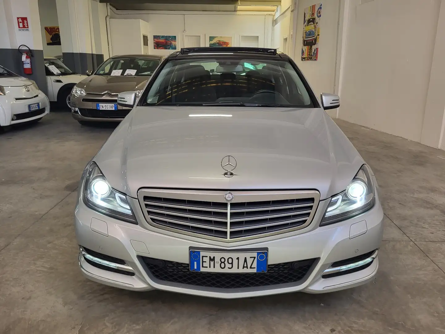 Mercedes-Benz C 180 BE CGI Elegance UNICO PROPRIETARIO!INTROVABILE! Argento - 2