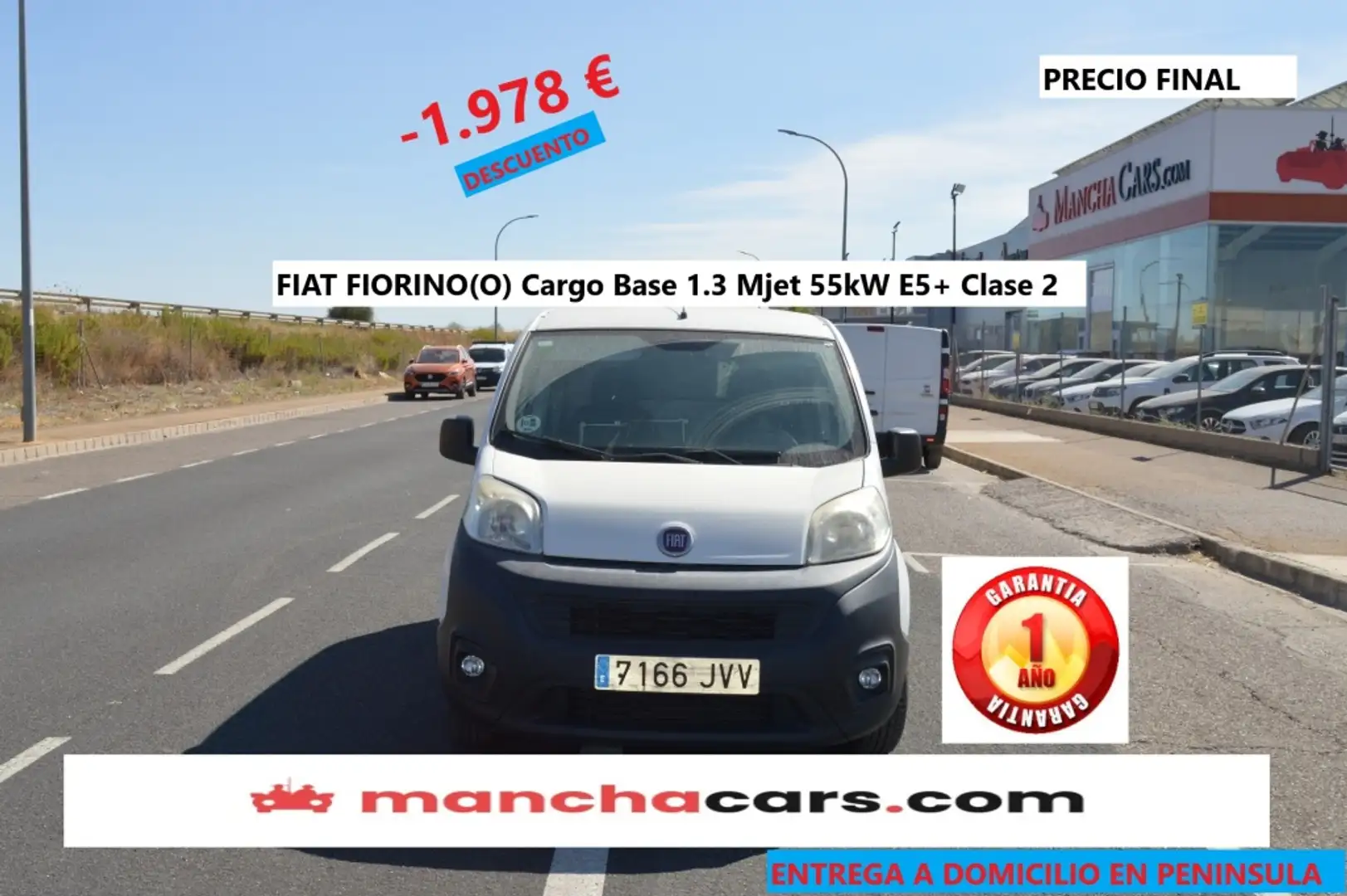 Fiat Fiorino Comercial Cargo 1.3Mjt Clase 2 55kW E5+ Blanco - 1
