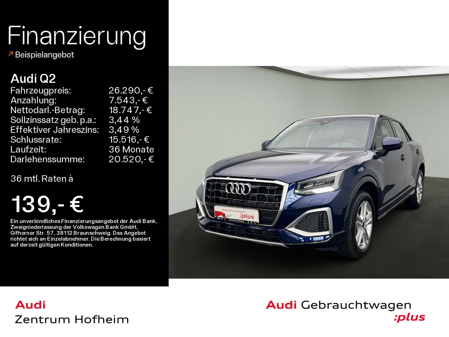 Audi Q2 30 TFSI Advanced*LED*Virtual*Navi+*Sportsitze Albastru - 1