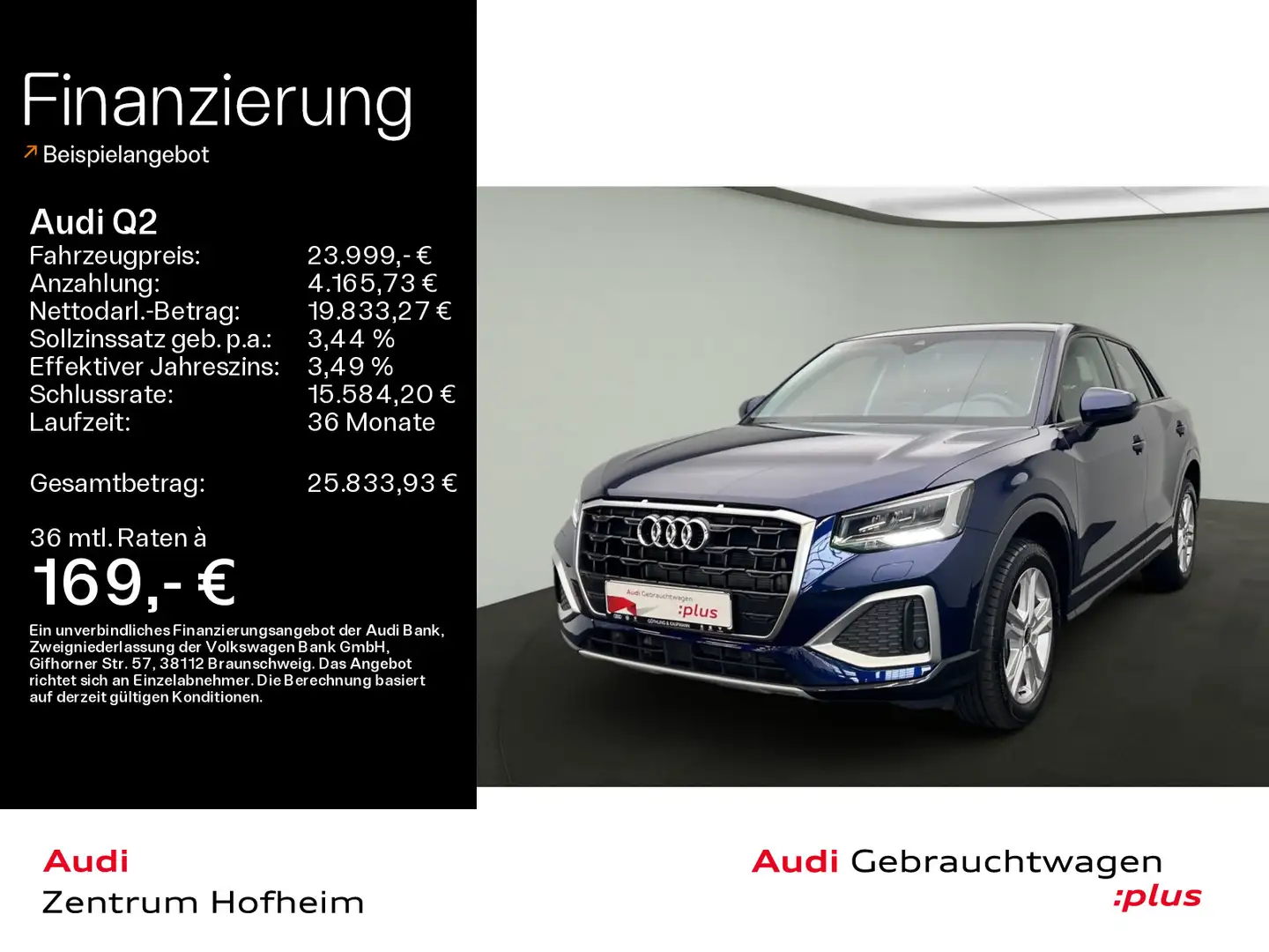 Audi Q2 30 TFSI Advanced*LED*Virtual*Navi+*Sportsitze Blauw - 1