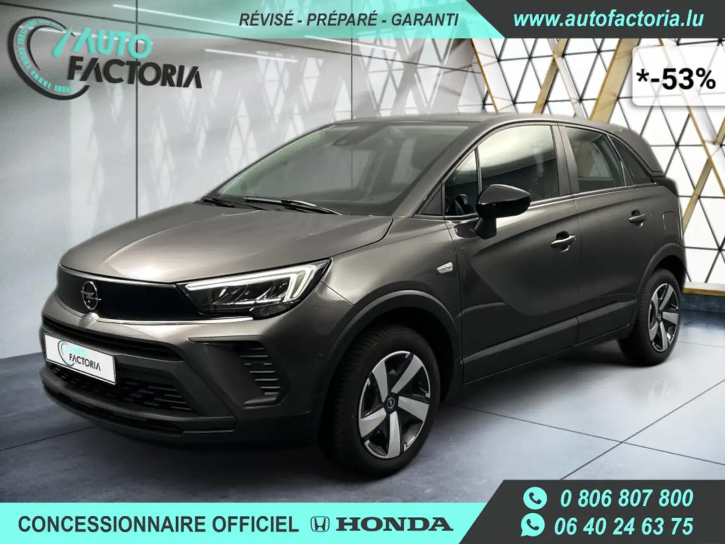 Opel Crossland X -53% 1.2 TURBO 130CV+MIRRORLINK+OPTIONS Gris - 1