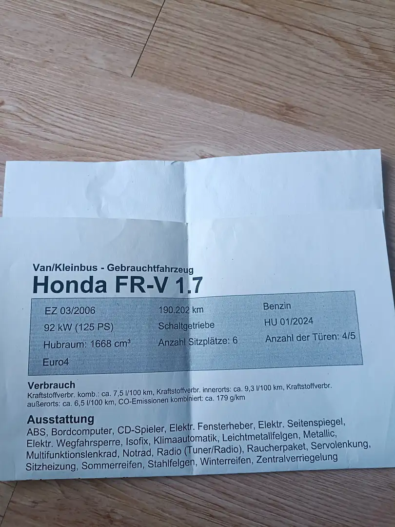 Honda FR-V FR-V 1.7 - 2