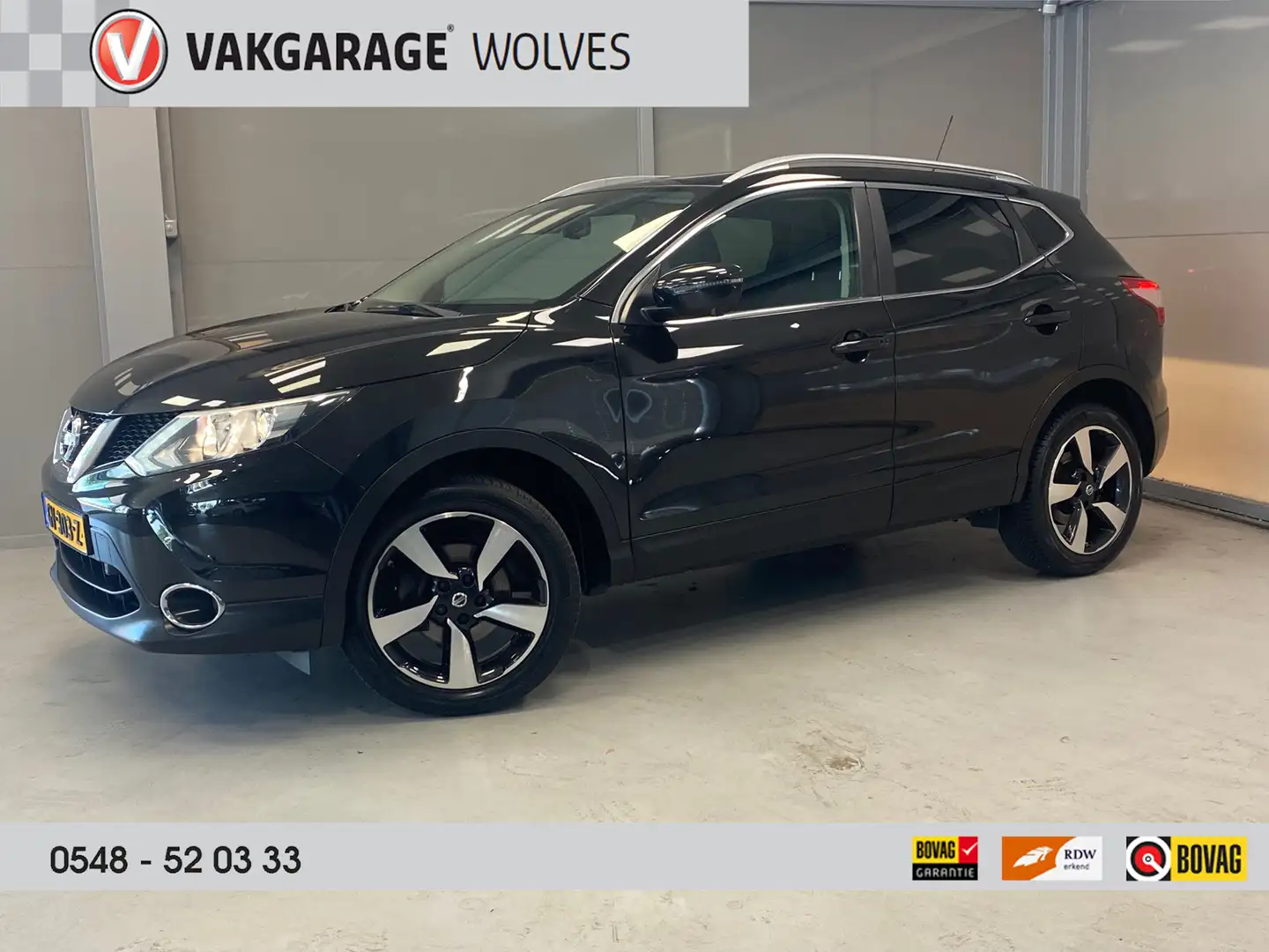 Nissan Qashqai 1.2 Tekna | PANODAK | CLIMA | NAVI| 360 CAMERA | Zwart - 1