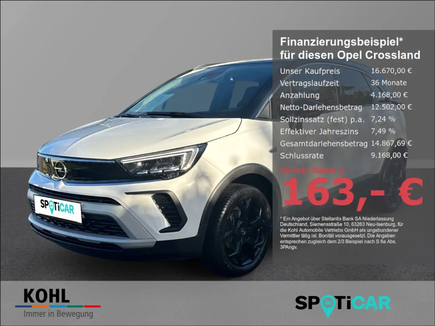 Opel Crossland Elegance 1.2 Turbo PDCv+h Navi LED DAB Klimaautom White - 1