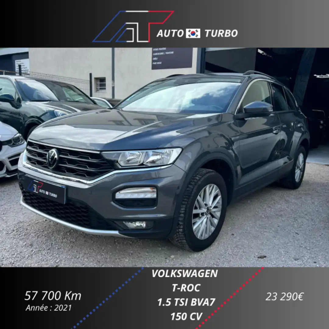 Volkswagen T-Roc 1.5 TSI EVO 150CH LOUNGE DSG7 S\u0026S Grijs - 1