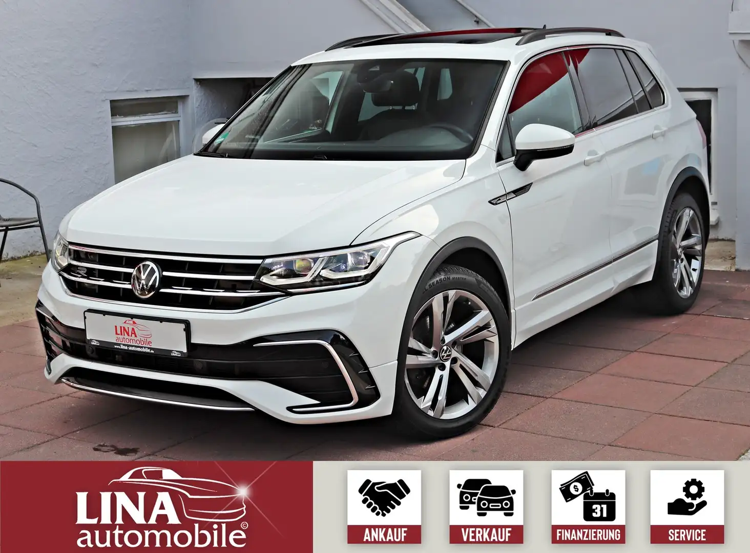 Volkswagen Tiguan 2.0 TDI R-Line 1Hd*PANO*MATRIX*Kamera*ACC Wit - 1