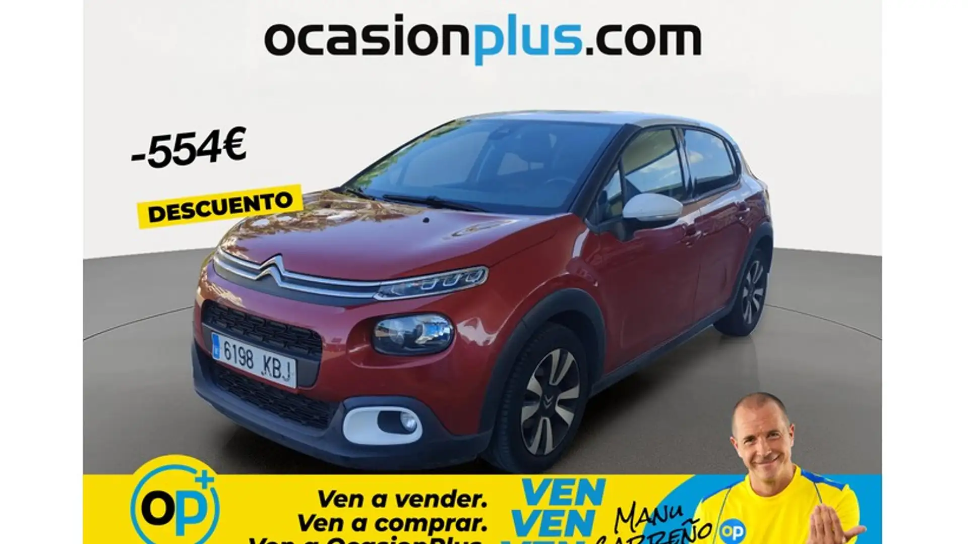 Citroen C3 1.6BlueHDi S&S Shine 75 Rojo - 1