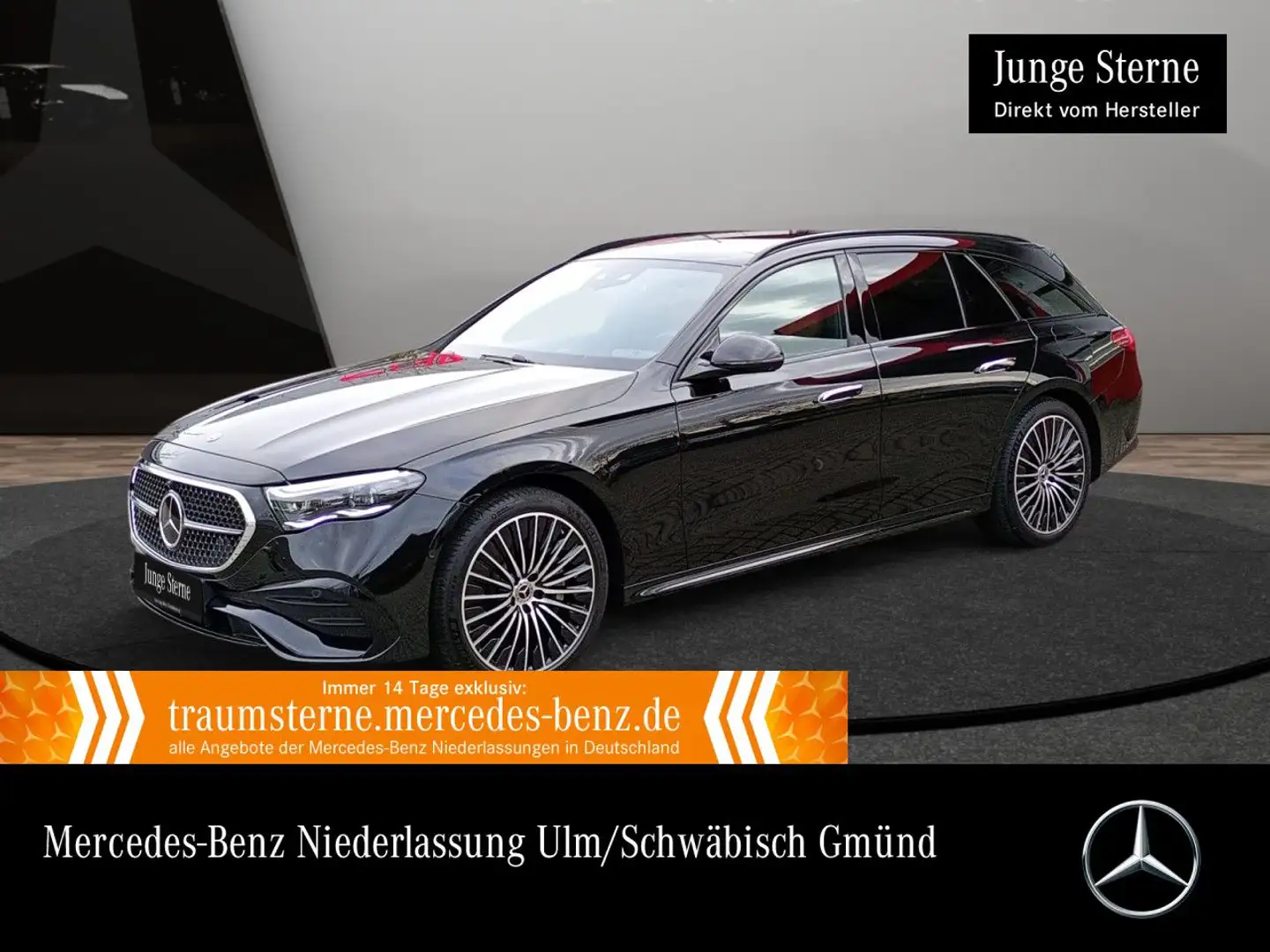 Mercedes-Benz E 300 de T Hybrid AMG Fahrass 360° Pano Burmester Schwarz - 1