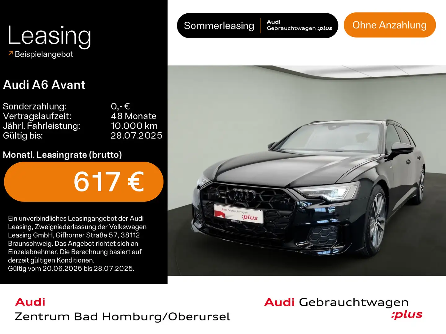Audi A6 Design 50 TDI quattro S line*Navi*Matri Schwarz - 1