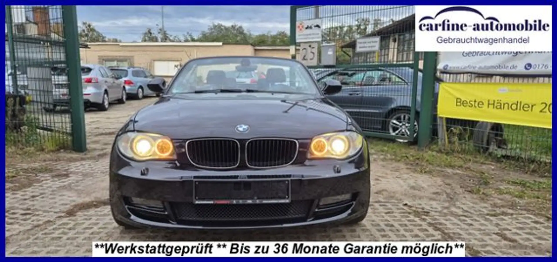 BMW 118 i Cabrio Xenon Navi 18" BMW-SH HU+GARANTIE Schwarz - 2