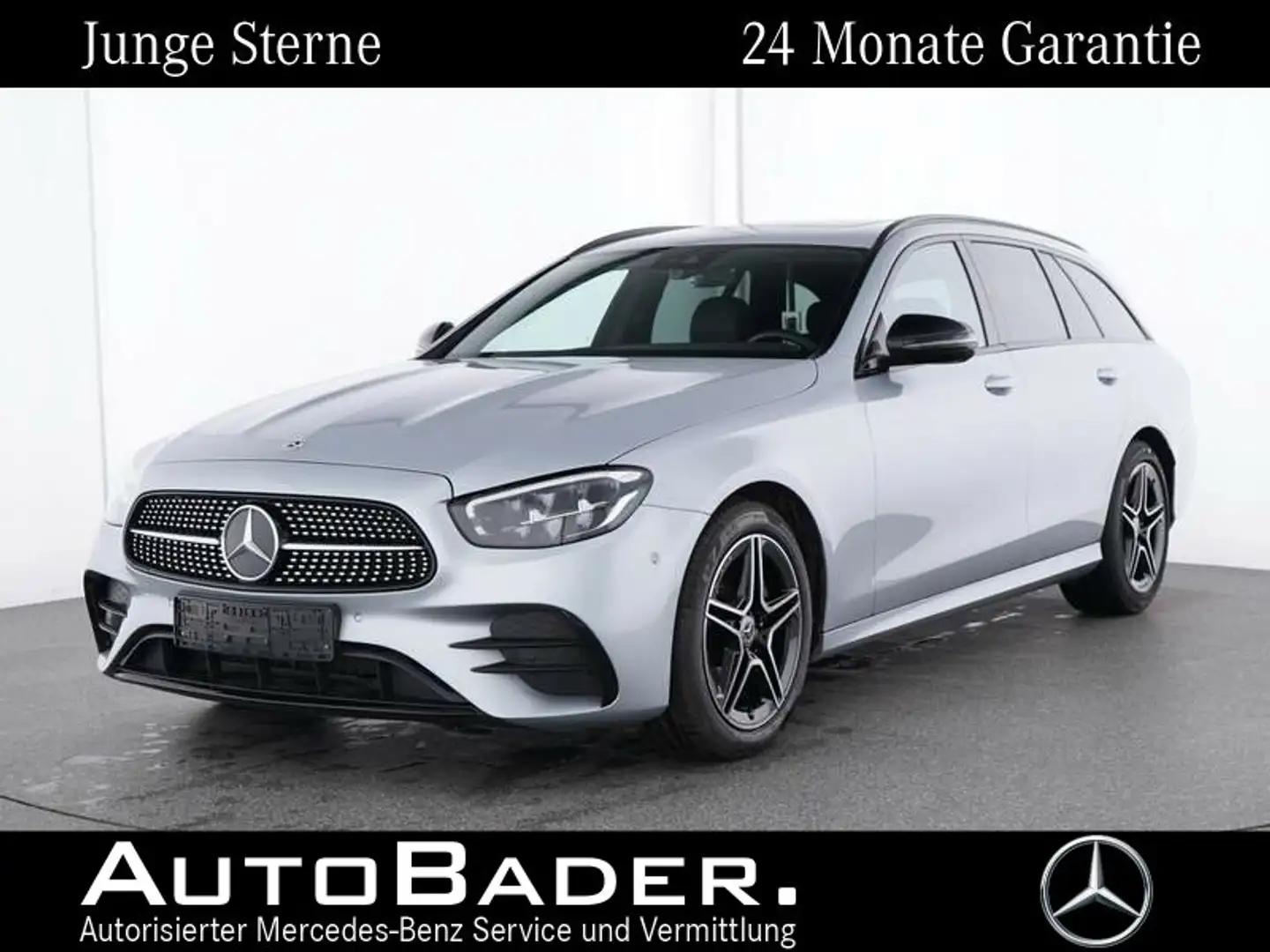 Mercedes-Benz E 300 E 300 d T 4M AMG SD AHK NIGHT ParkSpgl RFK TotWi Silber - 1