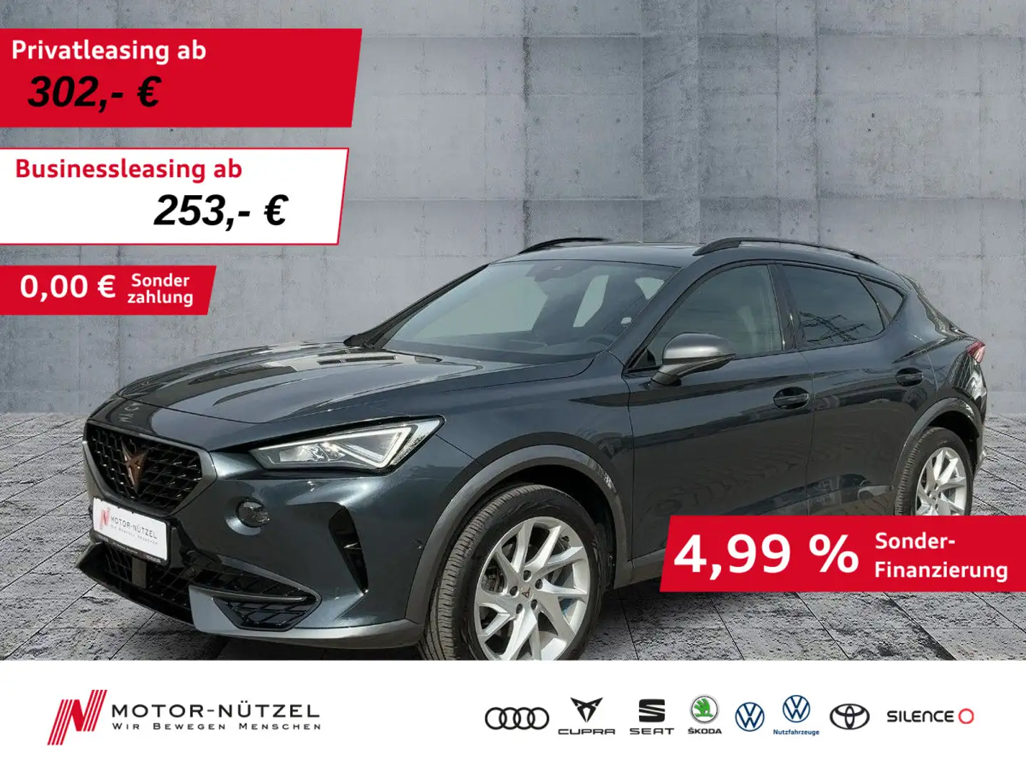 CUPRA Formentor 1.5 TSI LED+AHK+PANO+ACC+DAB+SHZ+18Z. Grau - 1