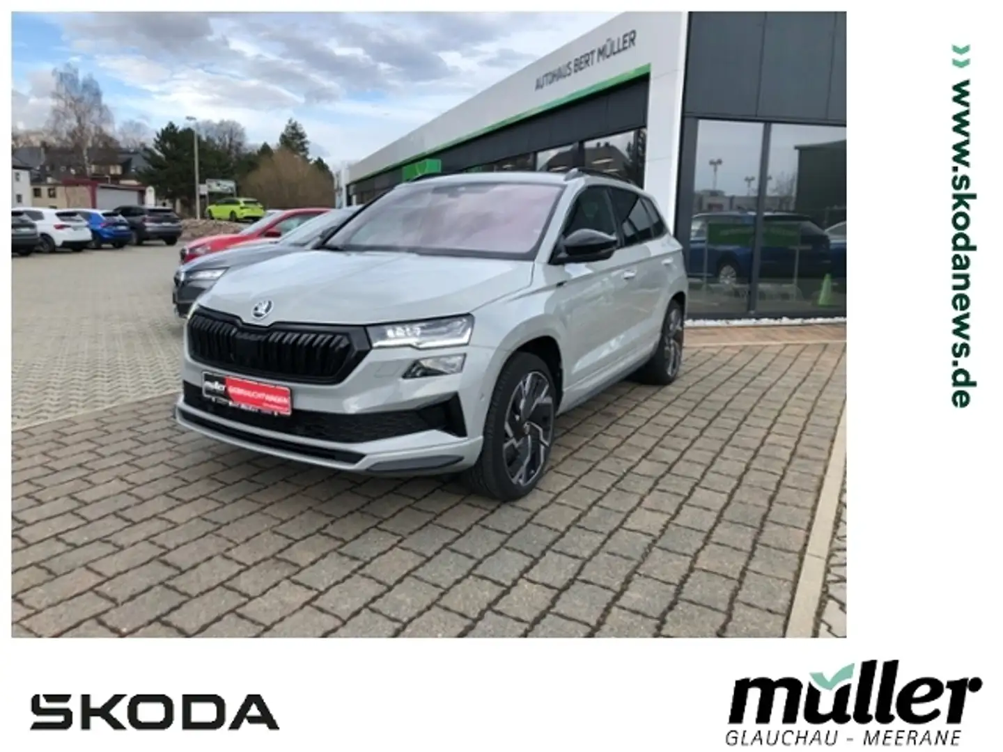 Skoda Karoq Sportline TDI 4X4 Navi AHZV Area View 19" Grau - 1