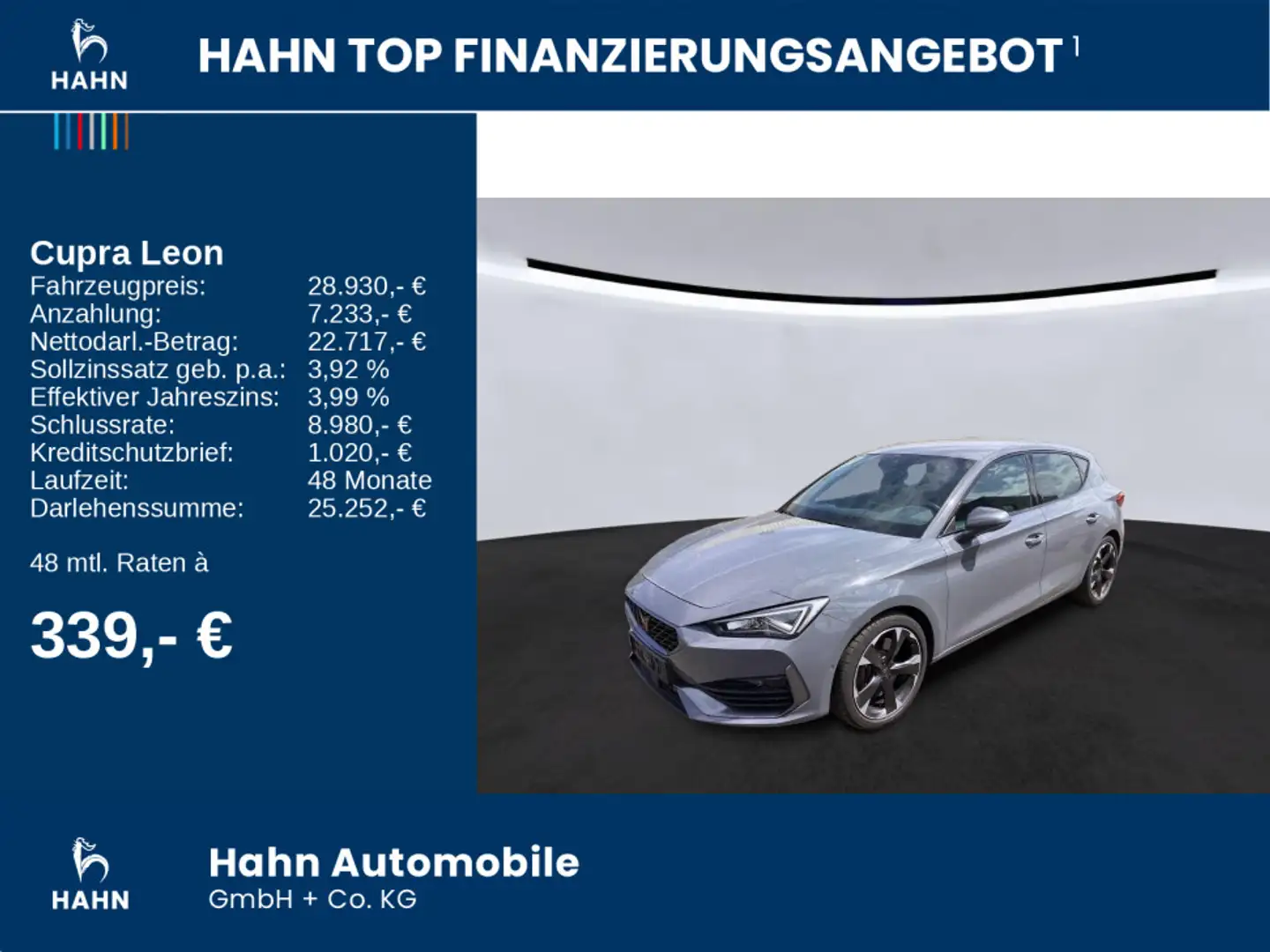 CUPRA Leon 2.0TSI DSG Cam LED Navi Sportsitze Sitzheiz Grau - 2