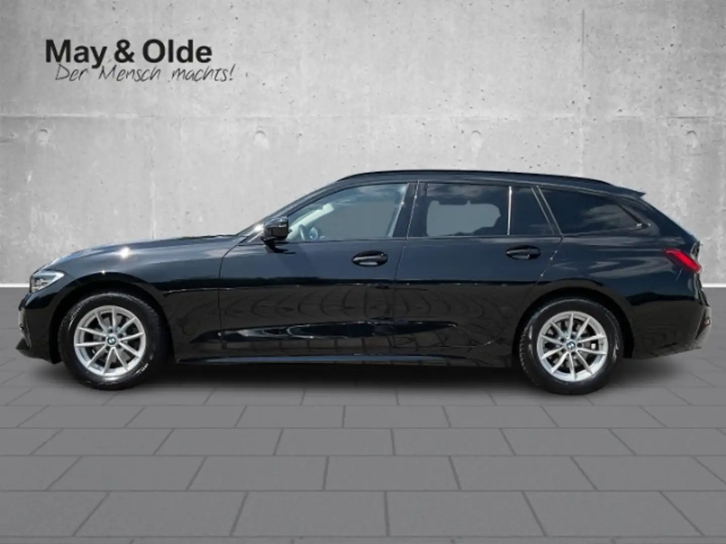 BMW 320 d Touring Aut T-Leder AHK Pano Navi LED SHZ Schwarz - 2