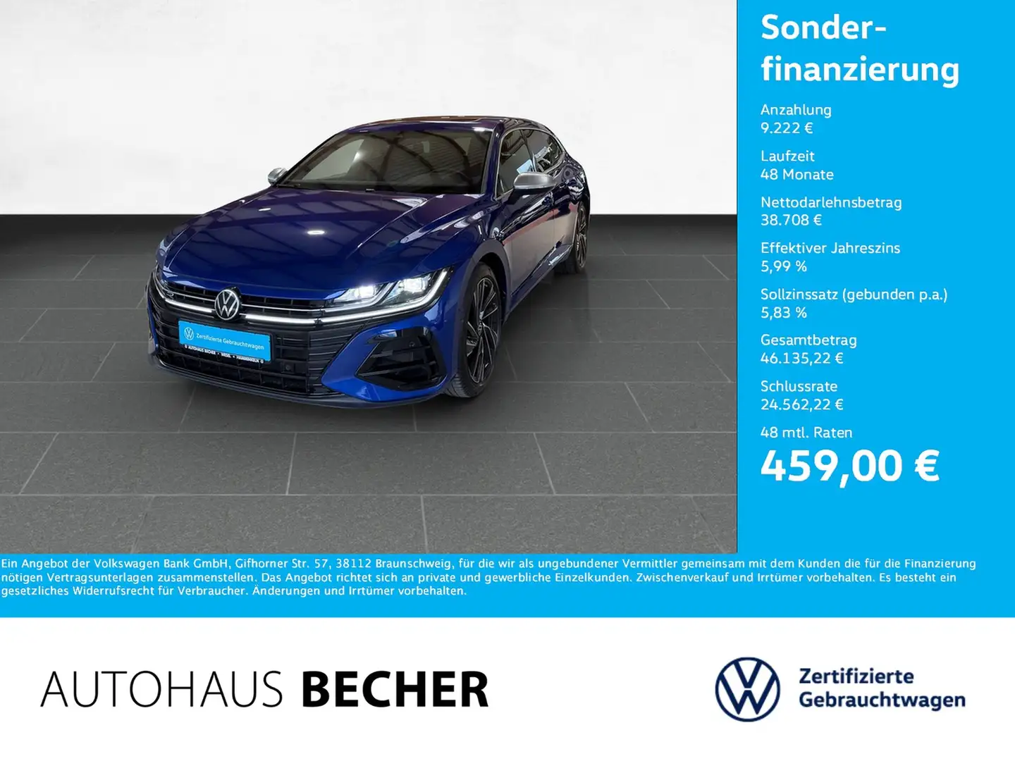 Volkswagen Arteon R Shooting Brake 2.0 TSI 4MOTION DSG /AHK Bleu - 1