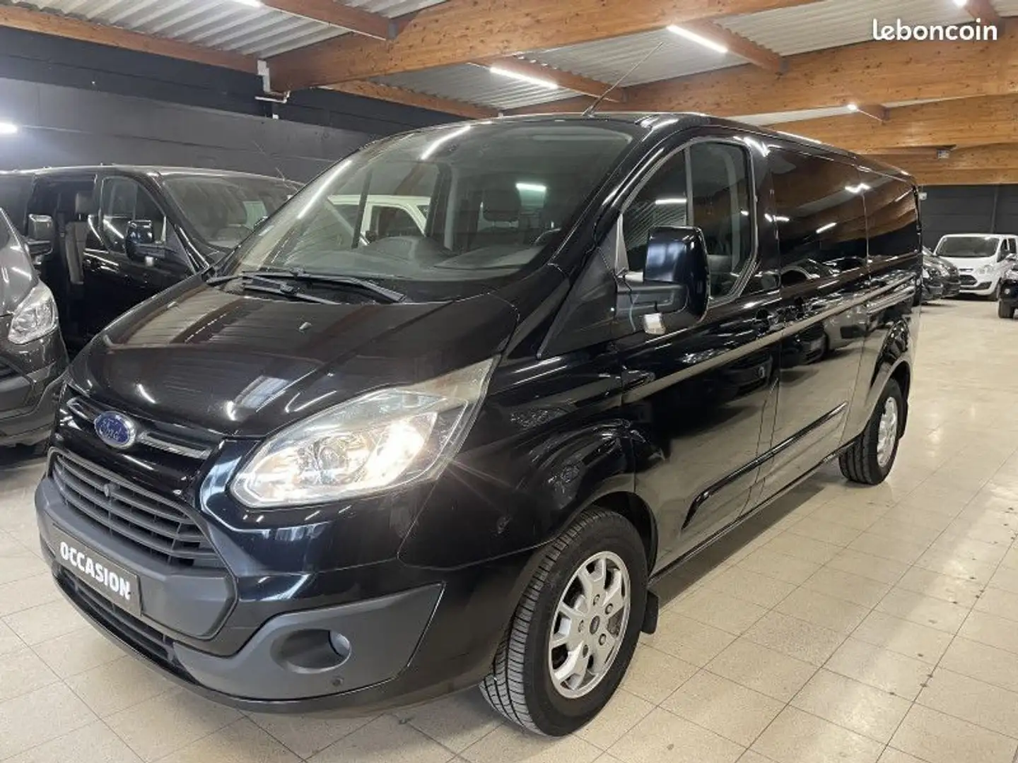 Ford Transit Custom TRANSIT FG 310 L2H1 2.2 TDCI 155CH LIMITED CABINE APPROFONDIE Noir - 1