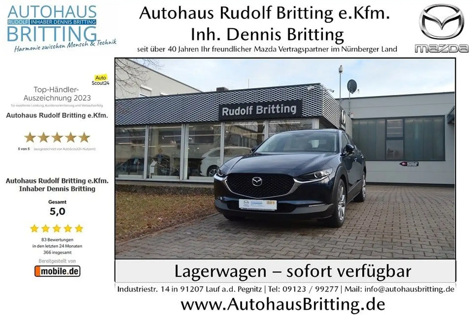 Mazda CX-30 140PS 6AG Centre-line+Driver Assist Paket plava - 1